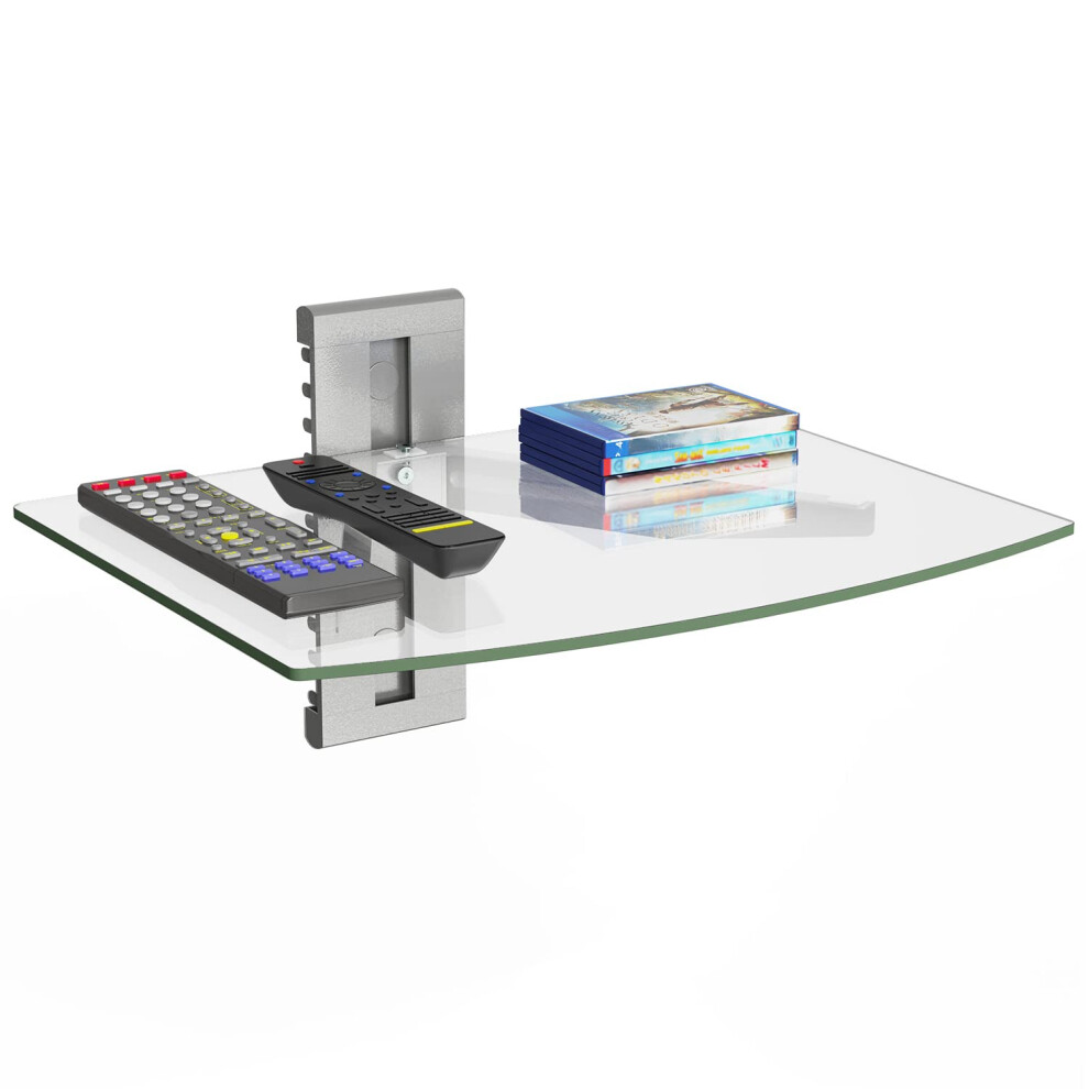 Wali Floating Entertainment Center Shelves, Holds Up To 8 Kg, Tv Shelf With Strengthened Tempered Glasses For Dvd Players, Cable Boxes, Games Console 62997188