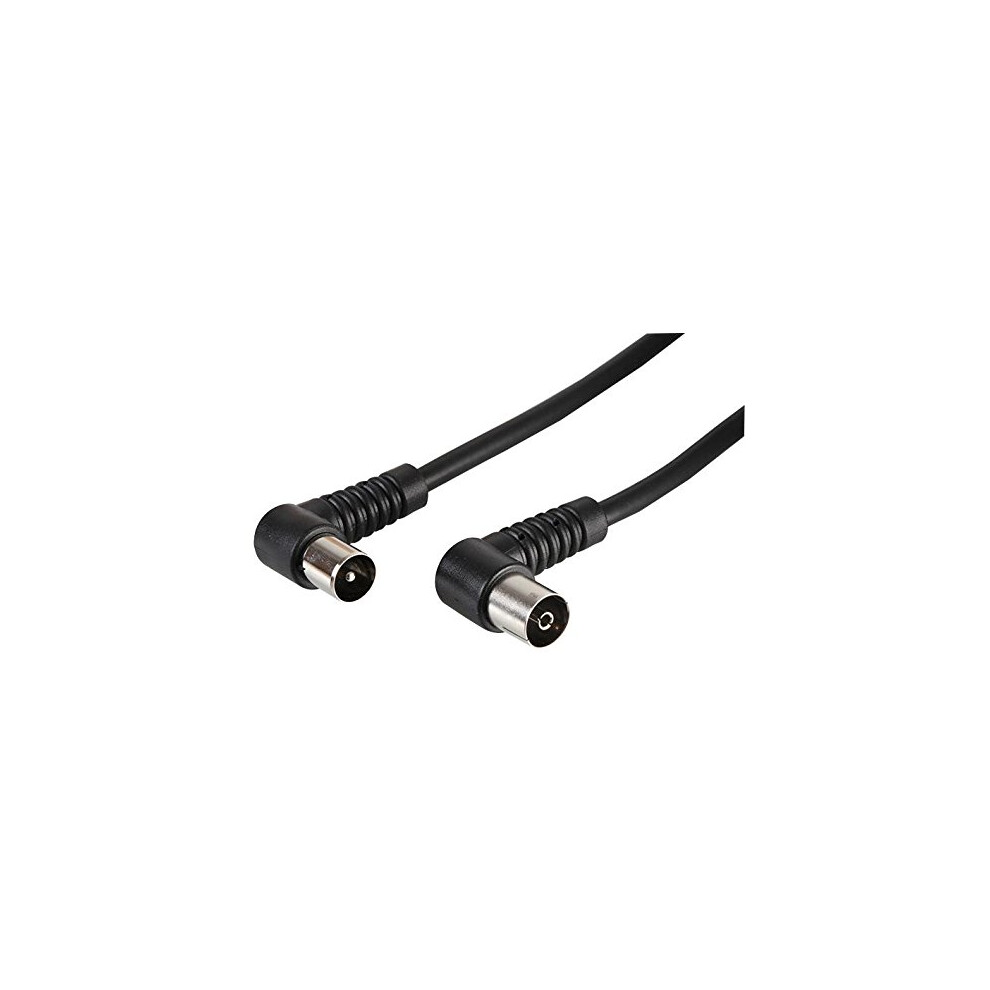 Pro Signal Jr9008a/2M -Rohs Tv Aerial Lead, 90 Degree Coax Plug To 90 Degree Coax Socket 2M Black 94859829
