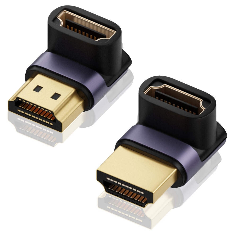 Photos - Mount/Stand 2 Pack Right Angle HDMI Adapter 8K,90 and 270 Degree Adapter Male to Female HDMI 2.1 Connector Gold Plated Support 8K@60Hz 4