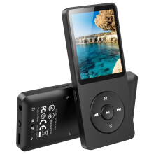 AGPTEK MP3 Player with Bluetooth 5.3, 64GB Internal Memory Portable Music Player 1.8 inch Screen with Speaker, FM Radio, Voice Recorder, Supports Exp