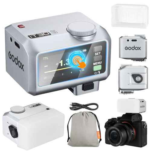 Godox Godox iT30Pro-S iT30Pro S Mini Camera Flash with White Diffuser Speedlite560 Flashes at Full Wireless Master & Receiver Power 2.4G TTL Touchscreen fo