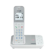 VTech XS1050 DECT Cordless Phone with Answering Machine, 1 Handset, Landline House Phone, AntiBacterial Plastic, Call Block, Volume Booster, Handsfre