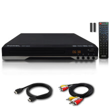 Roxel RDP-S600 DVD Player with HDMI Cable and RCA Cable Included - Multi Region - USB Port - Remote Control - Full HD - Stop Resume Function - CD Pla