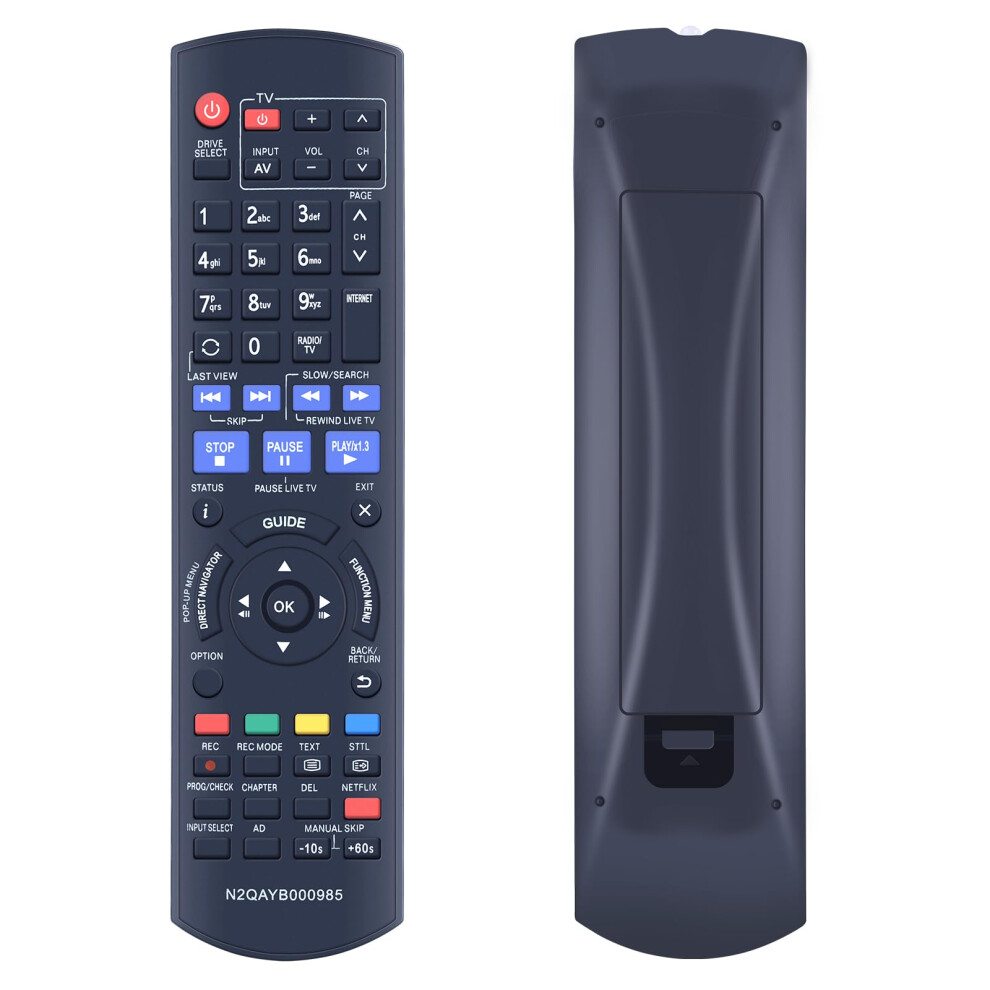 N2qayb000985 Replacement Remote Control For Panasonic Hdd Dvd Recorder, Compatible With Dmr-Bwt740ebk Dmr Bwt740ebk Dmrbwt740ebk 97545330