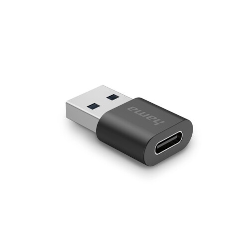 Hama Hama USB-A to C Adapter, SuperSpeed Plus 10Gbps, 2-Port, Black