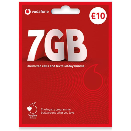 Pay As You Go SIM Card Pack Vodafone UK Network 1