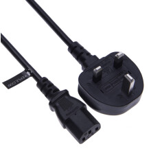 3 Pin UK AC Wall Power Cord Cable Mains Plug Lead Compatible with Apple iMac 17" 20" 21.5" 24" 27", PC, Samsung, LG, JVC, Sony Bravia, Panasonic Smat