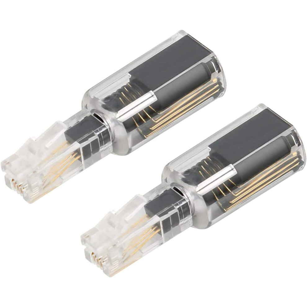 Uvital Telephone Cord Detangler, Wireless Anti-Tangle Telephone Handset Cable 360 Degree Rotating Landline Swivel Cord Untangler Black (2 Pack)-image-OPC-PMGT9MK-NEW