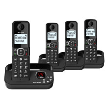 ALCATEL F860 Voice Quad - DECT Cordless Phone With Answering Machine - Large Backlit Display - Loudspeaker - Call Barring - 2 Direct Memory Keys - 4