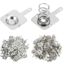 DAOKAI Battery Springs AA Battery Negative to Positive Conversion Spring Contact 12mmx12mm Nickel Plate for DIY Battery Box Toy Power Slot Accessorie