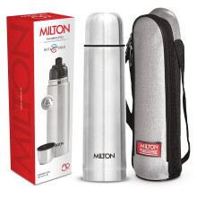 Milton Flip Lid 750, Double Walled Vacuum Insulated 750 ml | 25 oz | 24 Hours Hot and Cold Water Bottle with Cover, Stainless Steel, BPA Free, Food G