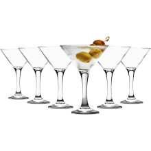 Acense 6X Clear 175ml Misket Martini Glasses Set – Perfect for Espresso, Margarita, Cocktail, Champagne, Gin, & Wine Party Drinks