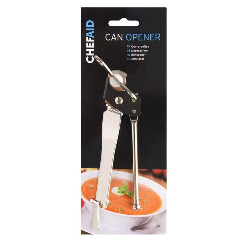 Traditional Design Can Opener With Butterfly Twist, Everyday Basic With Intergrated Bottle Opener Chef Aid