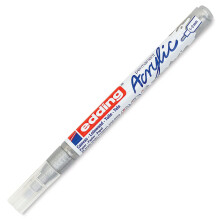 edding 5300 acrylic marker fine - silver - 1 waterproof acrylic paint marker - fine round nib 1-2mm - acrylic paint pen for drawing on canvas, art pa