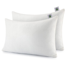 Martian Dreams LunaCore Hybrid Pillow, Microfibre & Shredded Memory Foam Fill, Medium Firm, Hypoallergenic, 2 Pack (50x75cm), Neck & Shoulder Support