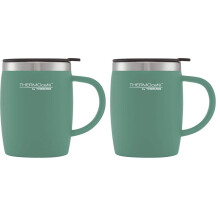 Thermo Cafe Desk Mug, Plastic, Duck Egg, 1 Count (Pack of 2)
