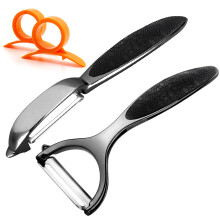 Leaflai Potato Peeler Vegetable Peelers Include Orange Citrus Peelers, Ergonomic Non-Slip Handle & Sharp Blade Stainless Steel Y & I Shapes Swivel Pe