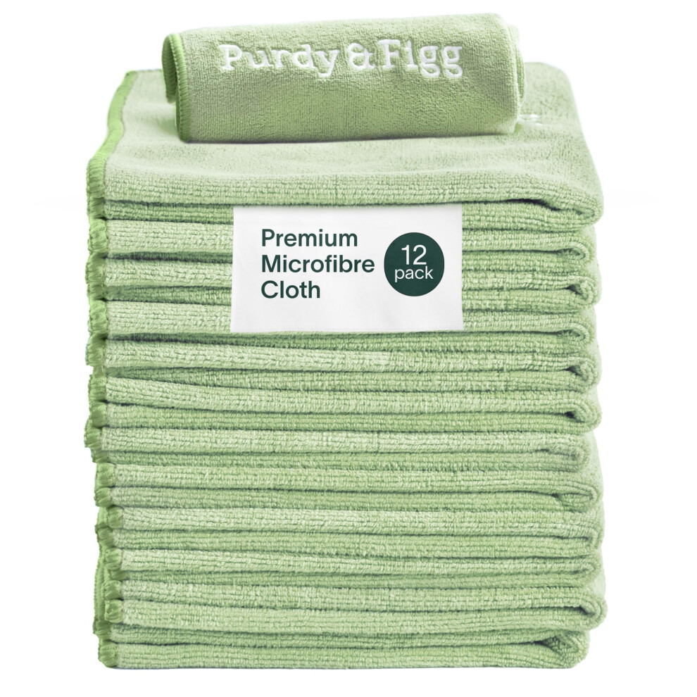 Purdy & Figg | Microfiber Cleaning Cloth | Super Soft, Streak-Free Multipurpose Polishing Cloth | Lint-Free, Scratch-Resistant, Super Absorbent & Reu