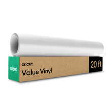 Cricut Value Vinyl | 30.5 cm x 6.1 m (12" x 20 ft) | Self Adhesive Permanent Vinyl for All Cricut Cutting Machines | White