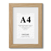 Fabian Clarke London A4 Modern Oak Wooden Picture Photo Frame For Certificate or Noticeboard Poster with White A5 Mount to Hang Portrait or Landscap