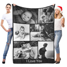 LNM Personalised Blanket with Photo, Personalised Photo Blanket, Customised Blankets, Custom Picture Blankets, Christmas Anniversary Birthday Gifts f
