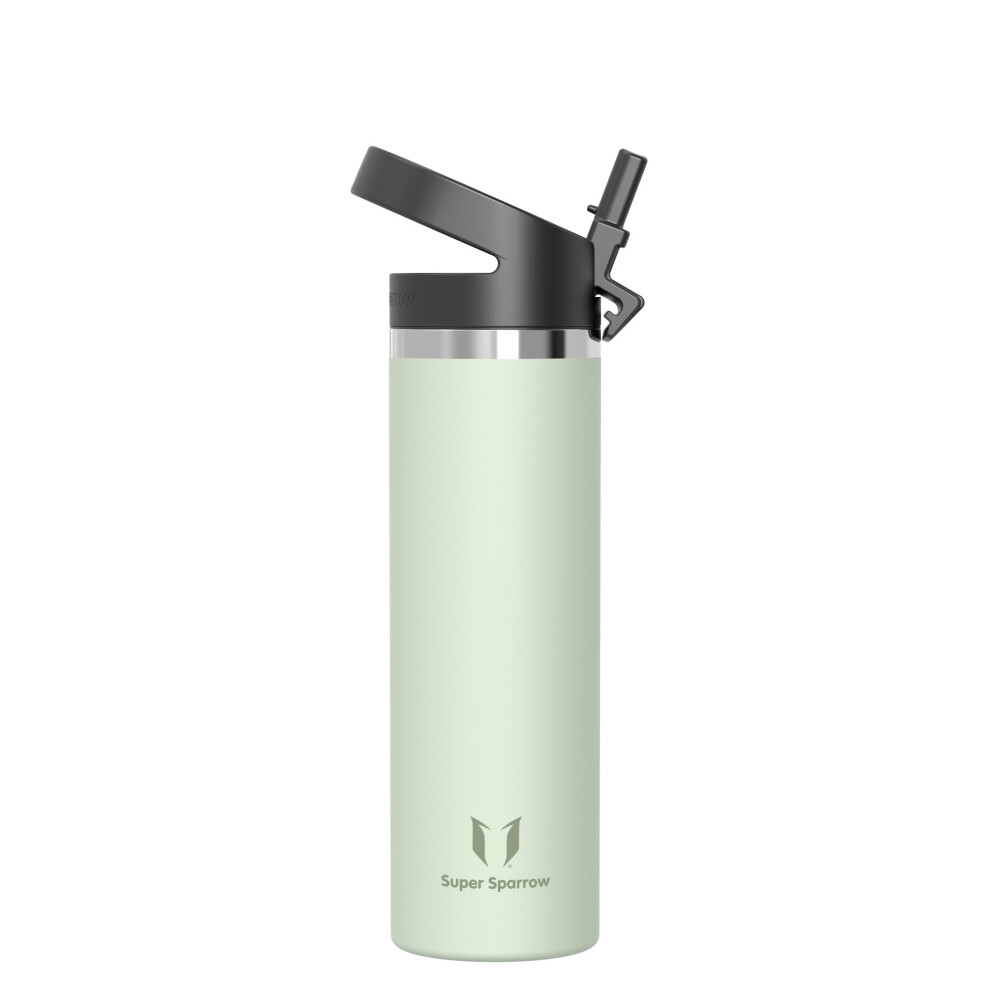 Super Sparrow Water Bottle Insulated - 750Ml - Wide Mouth Metal Bottle - Wide Mouth Swivelsip Flask - Bpa Free, Leak Proof - Ergonomic Straw Water Bo