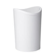 TATAY Bathroom Bin with Swing Lid | Compact and Modern Design | Durable Plastic and Easy to Clean | Made in Spain with 6L Capacity | 19 x 19 x 28 cm