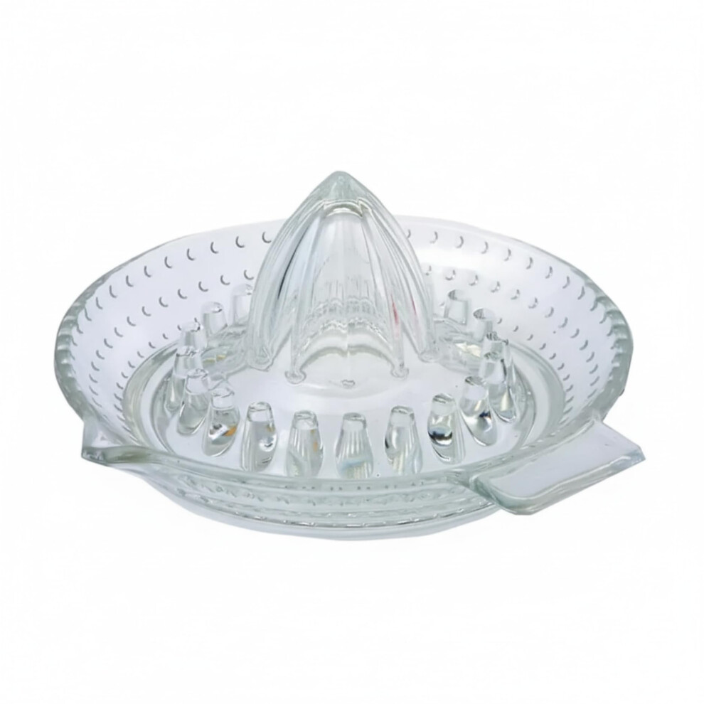 Dexam Kitchencraft Manual Citrus Juicer / Lemon Squeezer, Glass, 14.5 Cm