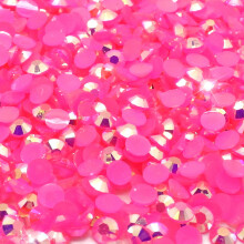Little Snow Direct Pack of 1000 Jelly AB Flat Back Rhinestones Diamante Gems Nail Art & Crafts (Hot Pink Jelly AB, 6mm)