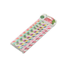 APOLLO Flexi Paper Straws-Stripe pk40