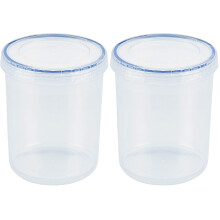 LocknLock Round 900ml Food Storage Containers with Lids - Airtight & Watertight, Microwave & Dishwasher Safe Food Containers with Twist Lids (Pack of