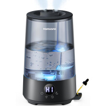 Homvana Humidifier for Bedroom, 3.6L Top-Fill Cool Mist Humidifiers, 360 Rotatable Mist, 34H Runtime, Quiet 16dB, Plant Humidifier for Indoor Plants