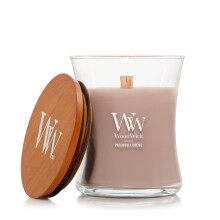 WoodWick Scented Candle with Crackling Wick | Patchouli Crème Medium Hourglass Candle | Long Burning Candles: Up to 60 Hours | Perfect Gifts for Wome