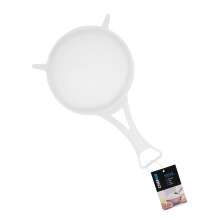 Chef Aid 12cm Wide Nylon Mesh Plastic Strainer in White - Ideal for Draining, Straining, and Washing Beans, Fruits, Vegetables, Salads, and More - BP