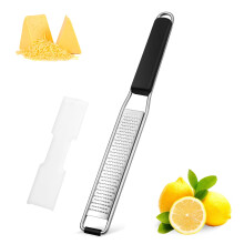 Diboniur Cheese Grater & Lemon Zester, Easy to Grate Parmesan Cheese, Lemon, Ginger, Garlic, Nutmeg, Chocolate, Sharp Stainless Steel Blade, Silver