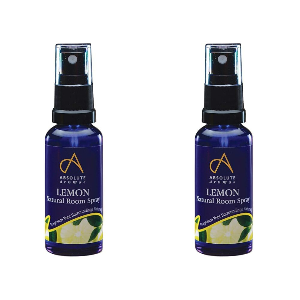 Absolute Aromas Natural Lemon Room Spray with Pure Lemon Essential Oil - A Wonderfully Zesty and Deliciously Fresh Aroma - 100% Pure, Natural, Vegan,-image-OPC-PMGTG6Z-NEW