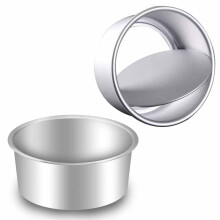 qisheng 2 Pack 6 Inch Cake Tin Non-Stick Deep Aluminum Round Cake Deep Baking Tin with Removable Bottom Cake Baking Pan Cake Mould Tin for Baking, Ba