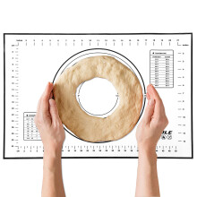 GWHOLE Non Stick Silicone Baking Mat with Measurement 40 x 60cm Large Dough Rolling Kneading Mat Non Slip Pastry Mat, Placemat, Countertop Protector