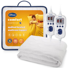Silentnight Multi-Zone Electric Blanket Mattress Topper King – Heating Pad with 4 Individual Heating Zones, 9 Heat Settings, Built-in Timer and Easy
