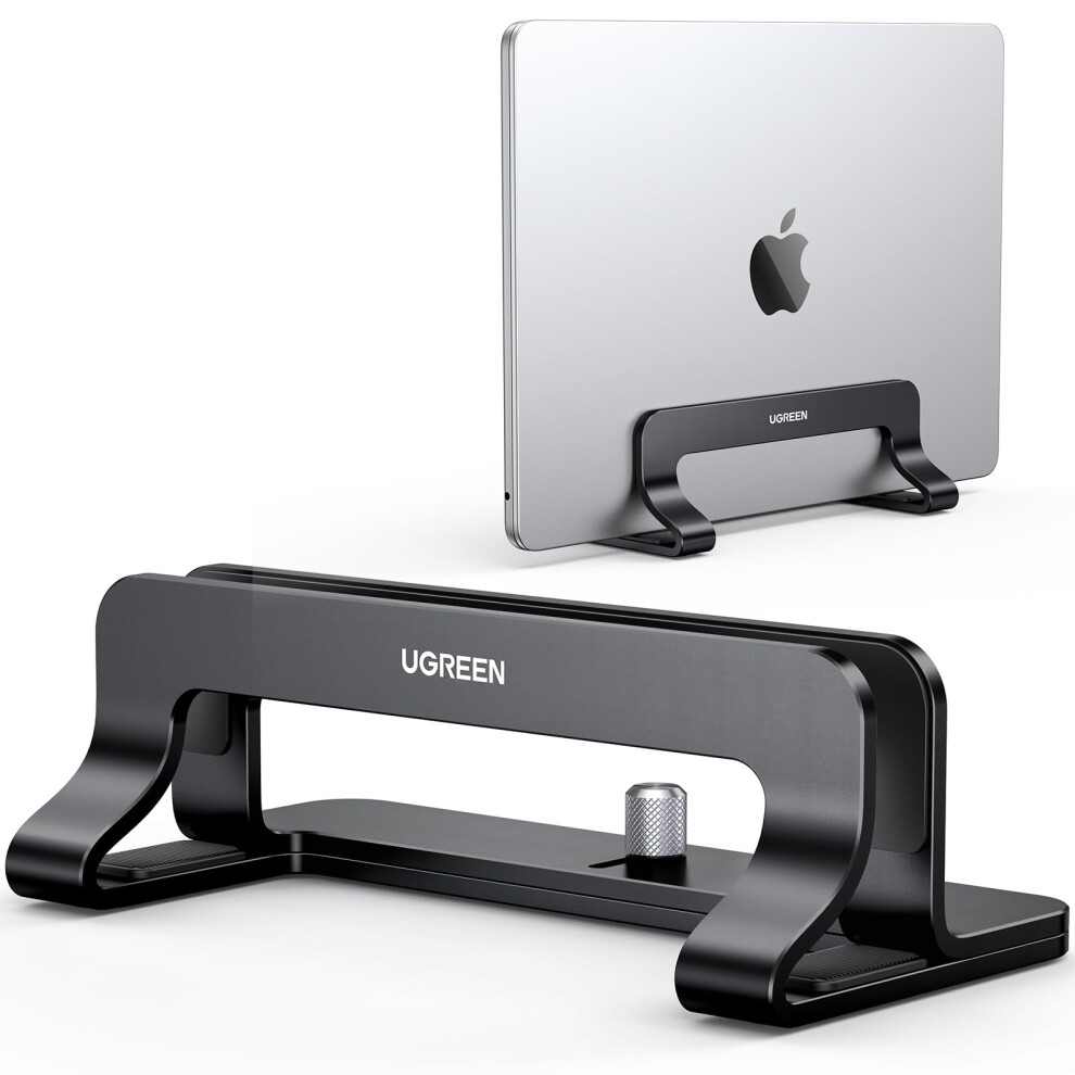 Ugreen Vertical Laptop Stand For Desk Adjustable Laptop Holder Dock Aluminum Desktop Stand, Compatible With Macbook Air Pro, Microsoft Surface(Black) Black 88807713