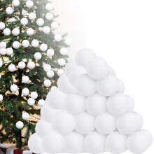 36Pcs 5cm White Plush Snowballs Soft Fake White Elf Christmas Snowballs for Winter Game,Realistic Artificial Snowball for Kids Adults Indoor Snow Fig