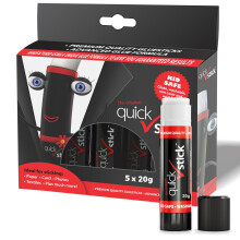 Quick Stick Glue Stick Original 20g, Pack of 5 Glue Sticks, Ideal for School, Scrapbooking & Office supplies - Strong-hold for Paper, Card, Textiles,