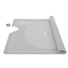 Super Kitchen Nonstick Silicone Baking Pastry Mat with Dough Scraper, Nonslip Kneading Board Mat Fondant Rolling Sheet, Baking Equipment Accessory, A