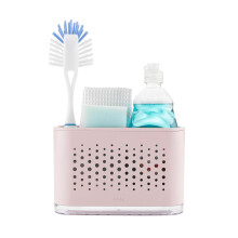 Minky Slimline Sink Tidy, Sink Caddy with Removable Drip Tray, Kitchen Storage Organiser, Brush and Sponge Holder, Cleaning Kitchen Organiser, Made i