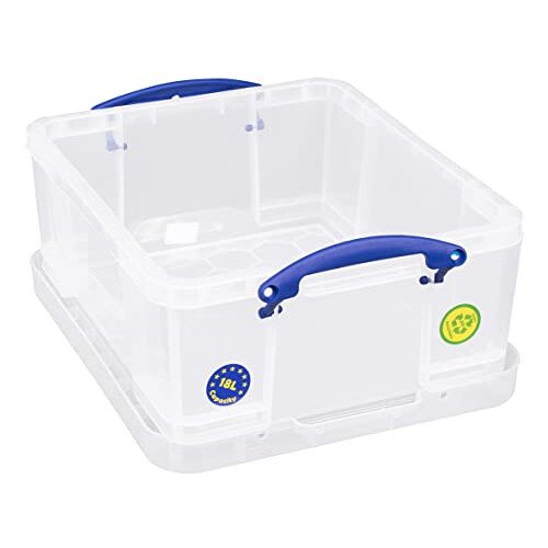 Really Useful Really Useful Box Plastic Storage 18 Litre Clear (Pack Of 3) 1