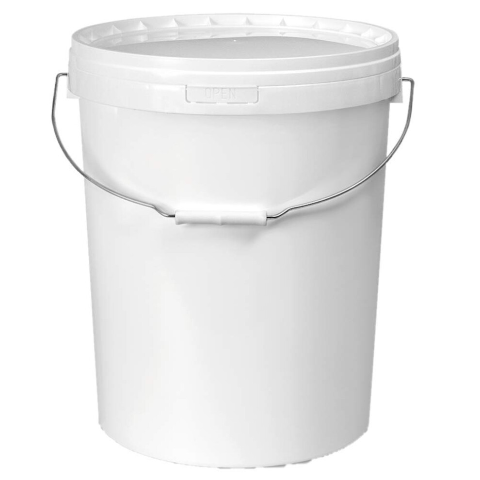 25 Litre Plastic Bucket With Lid And Metal Handle, Hard Wearing Bucket 88307077