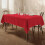 Home Direct Extra Large Rectangular Fabric Tablecloth 150x300cm 59"x118" Red 1