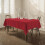 Home Direct Extra Large Rectangular Fabric Tablecloth 150x300cm 59"x118" Red 5