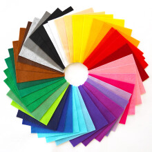 DIYR 40pcs Coloured Felt Fabric Sheets 15 x 15 cm, Fabrics DIY Craftwork Sewing Patchwork, Crafts Assorted Colour Polyester Sheet for Art and Craft