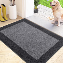 FCSDETAIL Dirt Trapper Indoor Door Mat 50 x 80 cm, Non-slip Entrance Rug, Machine Washable Dog Doormat, Inside Floor Mat for Entryway, Muddy Shoes &